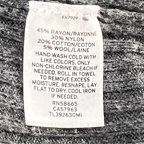 Leith Dark Grey Ribbed Cardigan. Long and Open Front. Size S. Great Condition! - Picture 7 of 9